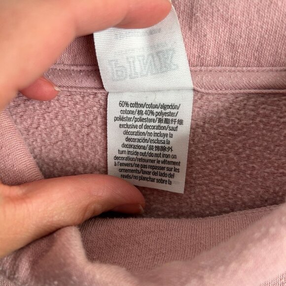 Victoria's Secret PINK gray and pink varsity pullover size‎ small - Picture 4 of 6